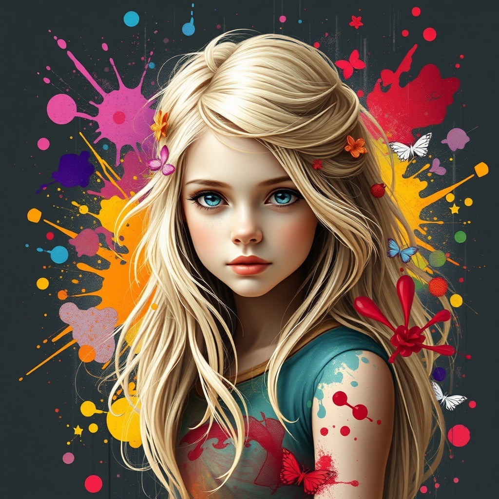 Thermobecher "blondes Mädchen"