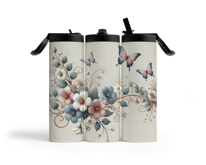 Thermoflasche "Aquarell Blumen"